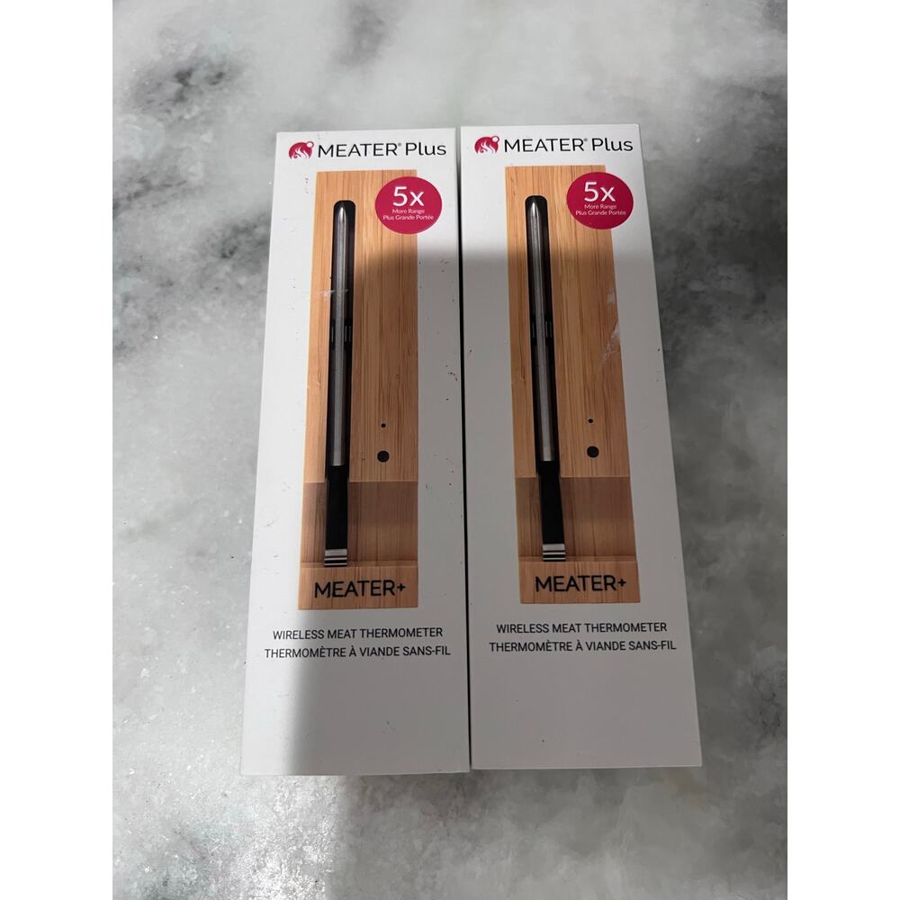 MEATER Plus Wireless Meat Thermometer Lot of 2 Smart Bluetooth BBQ Grill Probe**